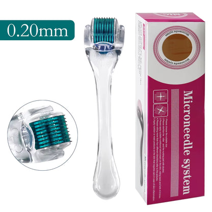 540 Titanium Face Roller for Beard Scalp Hair Growth and Scar MTS Microneedling Mesotherapy Face Skin Care Derma Roller