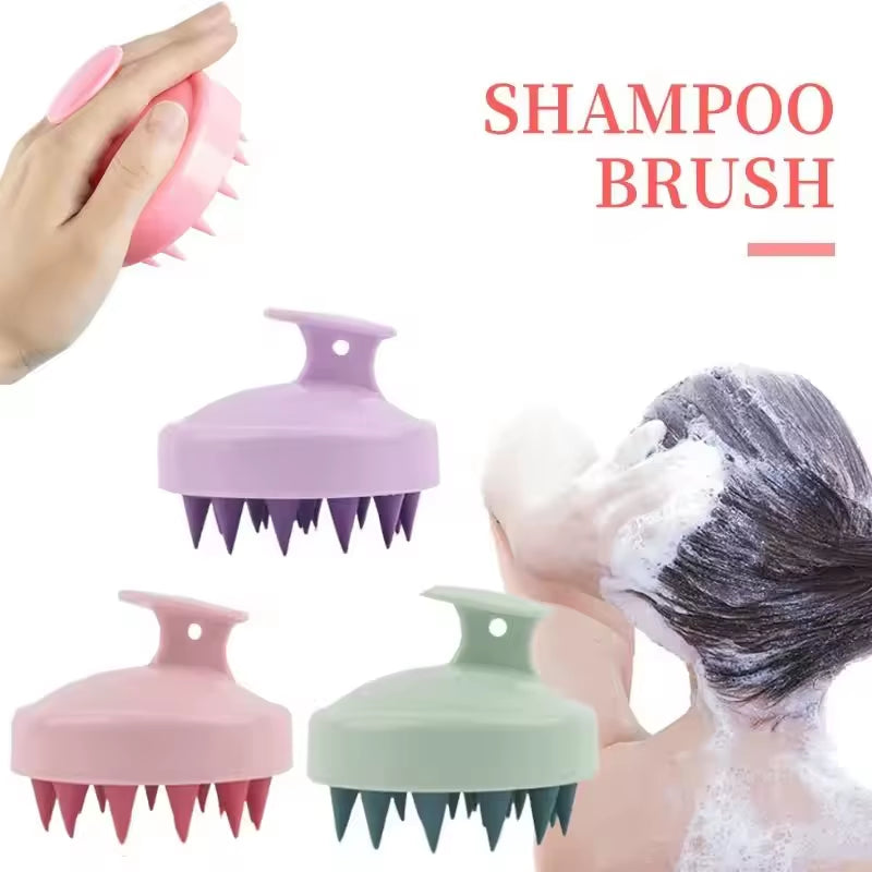 Silicone Shampoo Brush Scalp Antipruritic Massage Hair Washing Combs Body Cleansing Exfoliator Bathing Brushes Hairdressing Tool