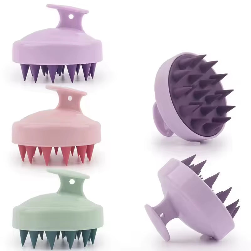 Silicone Shampoo Brush Scalp Antipruritic Massage Hair Washing Combs Body Cleansing Exfoliator Bathing Brushes Hairdressing Tool