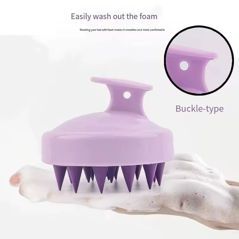 Silicone Shampoo Brush Scalp Antipruritic Massage Hair Washing Combs Body Cleansing Exfoliator Bathing Brushes Hairdressing Tool